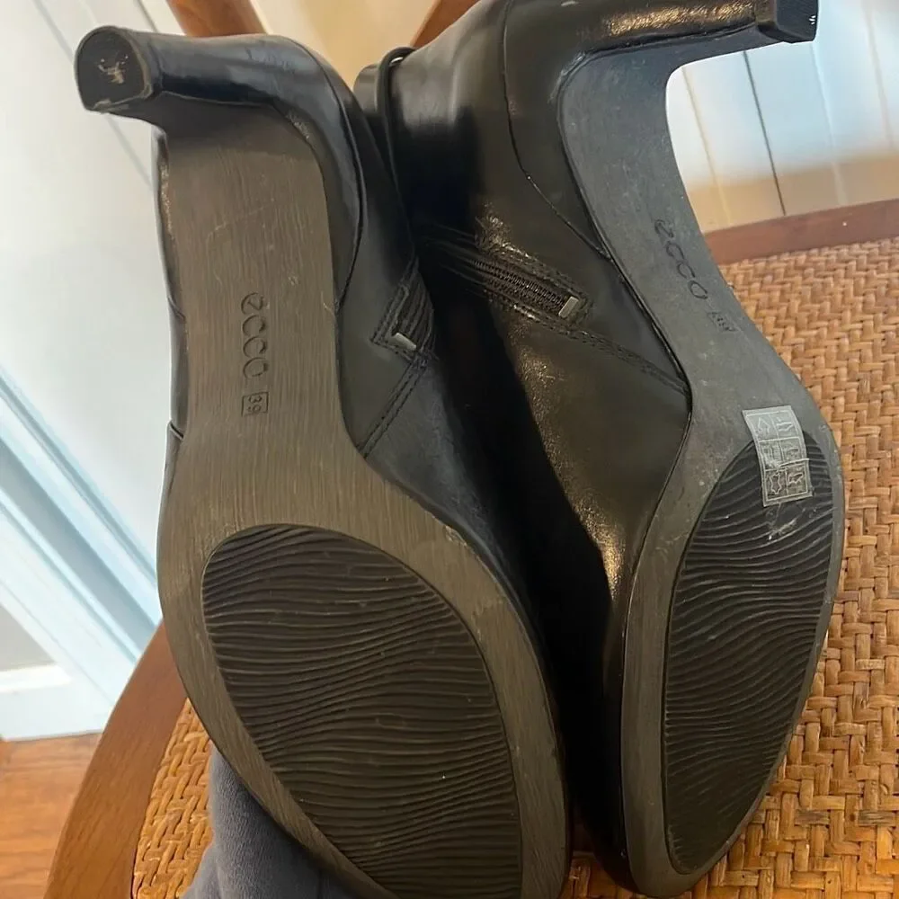 Ecco Black Ankle Boots - Picture 8 of 10